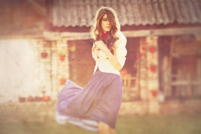 the pleated skirt