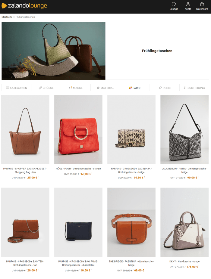 taschen sale zalando lounge