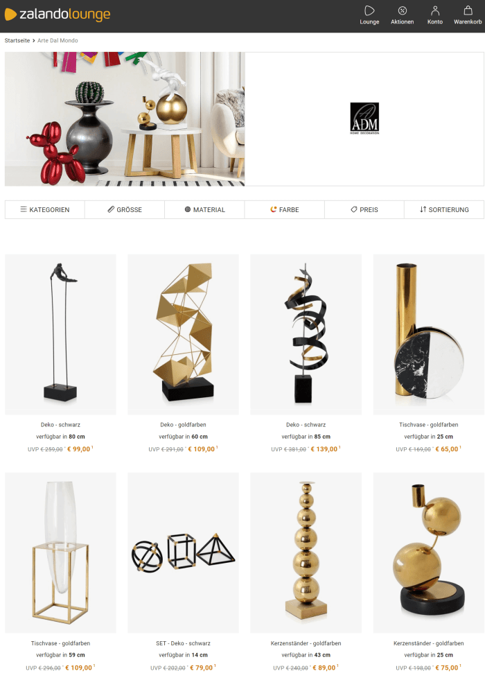 dekoartikel gunstig kaufen Zalando Lounge
