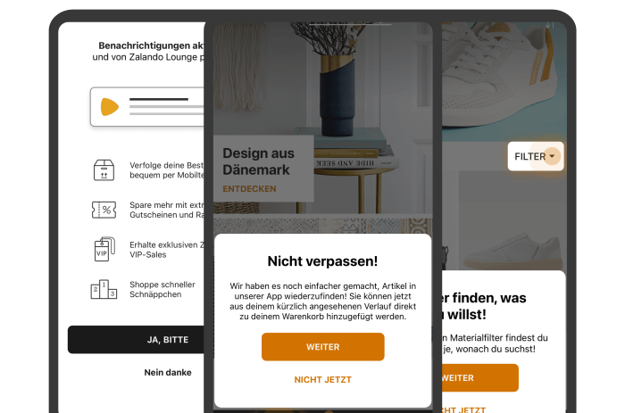 App Filters Zalando Lounge