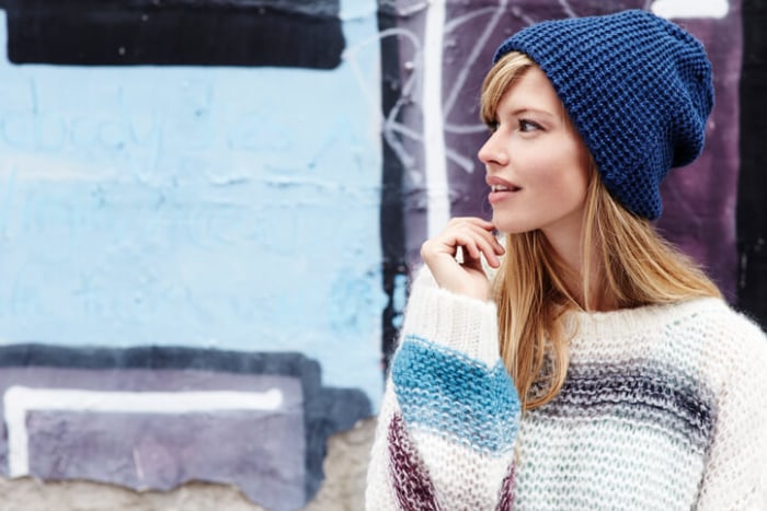 Weißer Alpaka Pullover