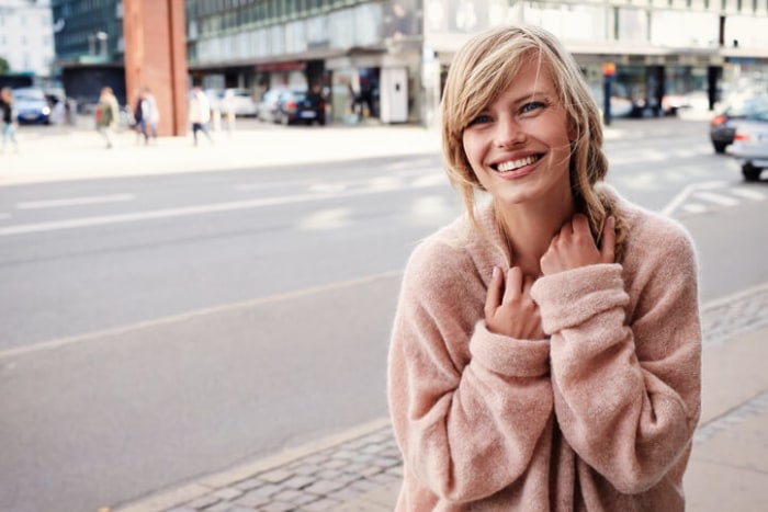 Rosa Alpaka Pullover