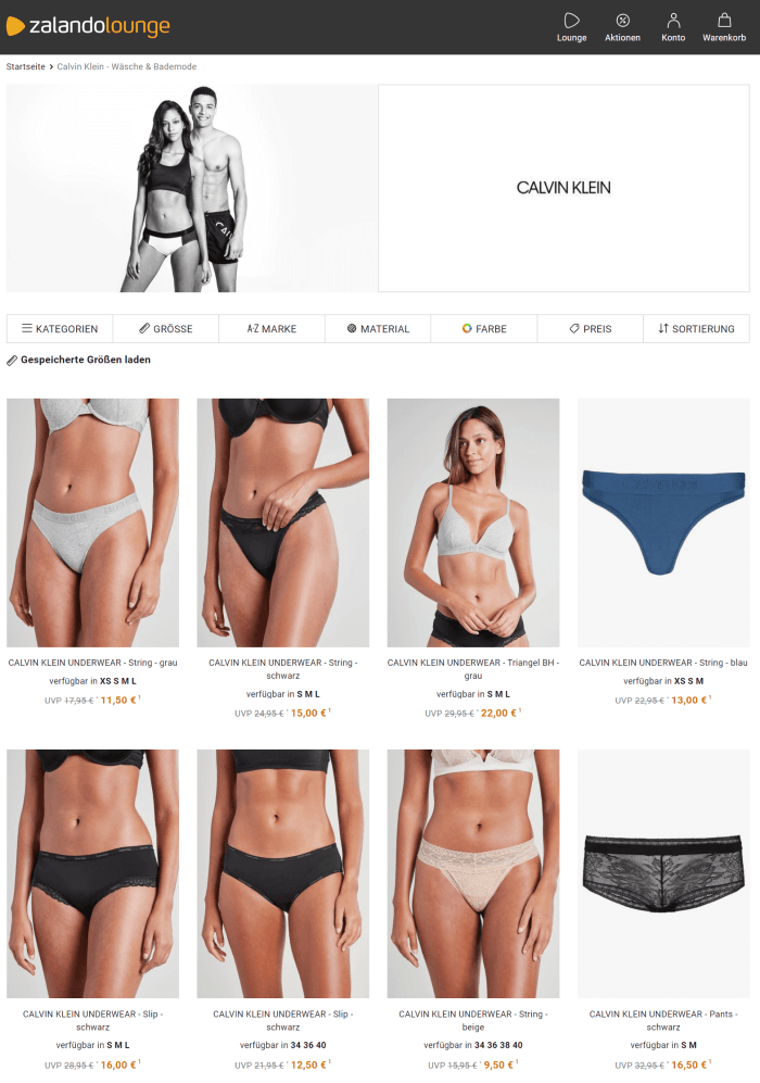 Calvin Klein Unterwaesche Sale Zalando Lounge