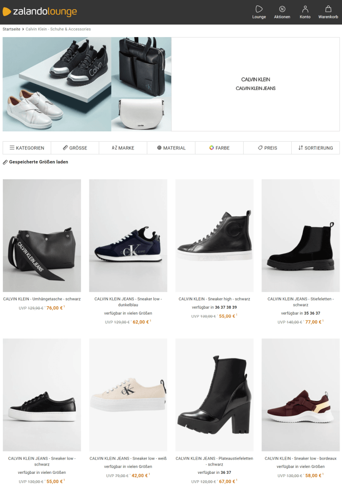 Calvin Klein Schuhe Sale Zalando Lounge