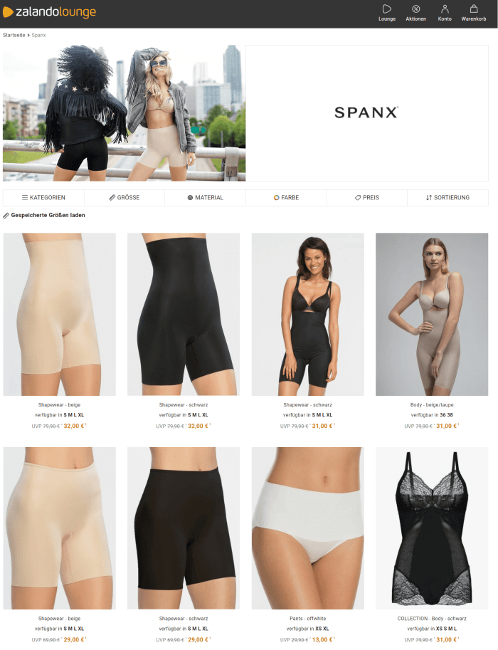 Spanx sale zalando lounge