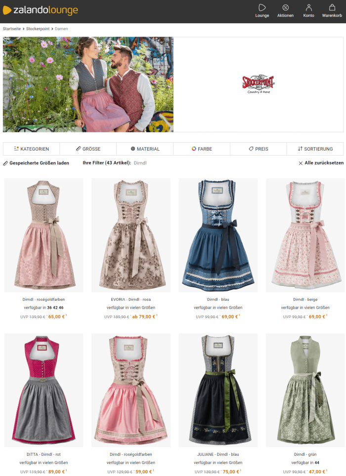 Dirndl outlet zalando lounge