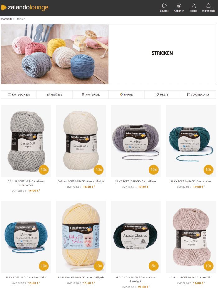 Stricken Sale Zalando Lounge