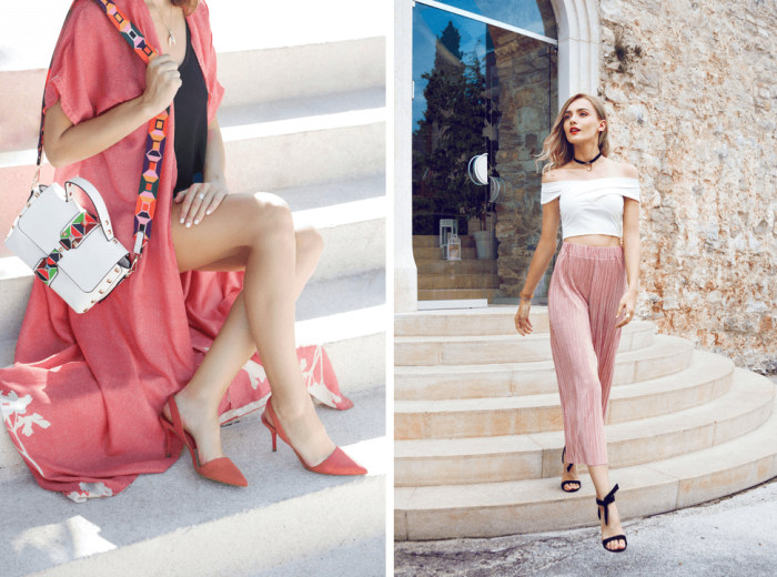 Zarte Sommerhochzeit Outfits rosa