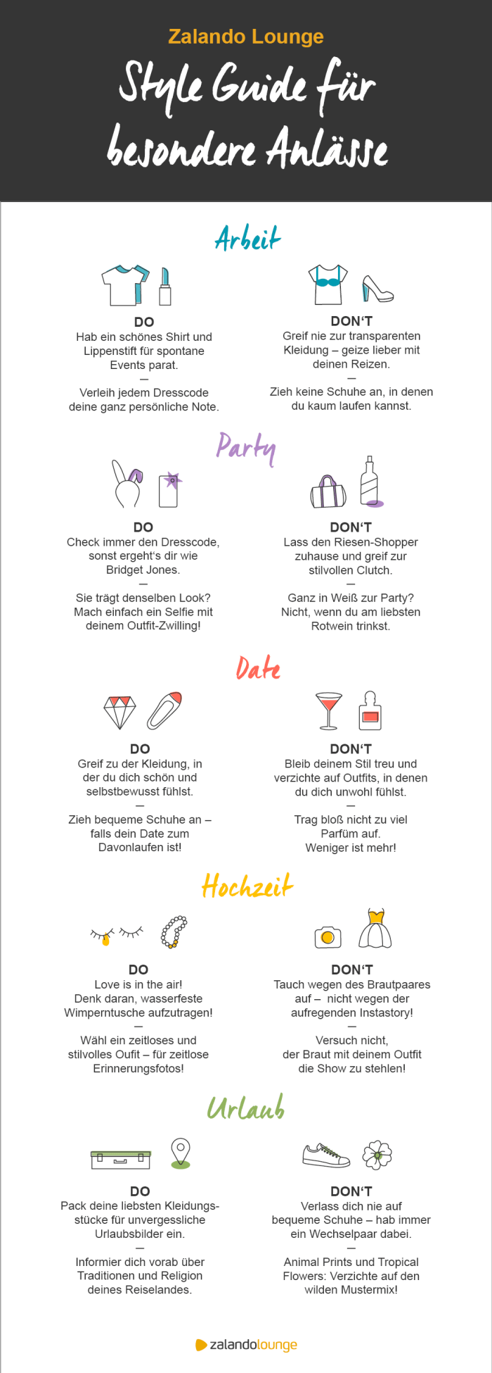 Infografik Style Guide für besondere Anlässe