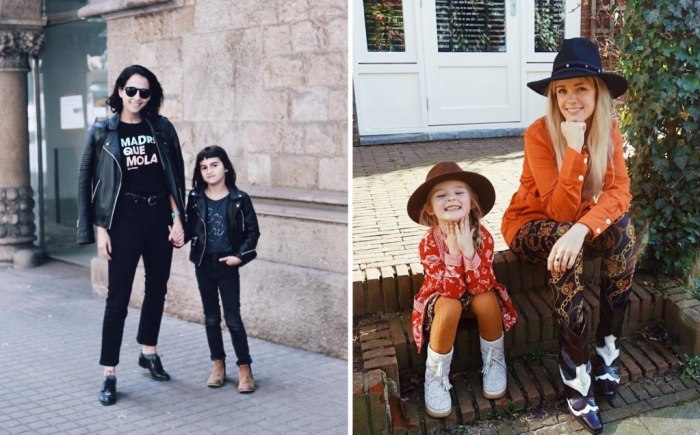 Herbst Outfits Mutter Tochter