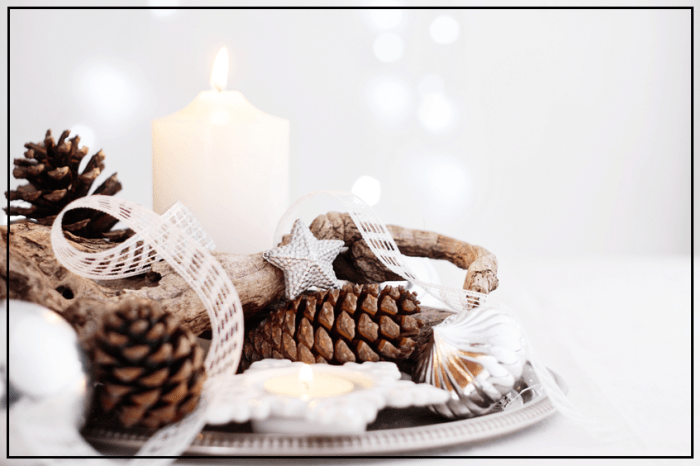 Minimalistische Weihnachtsdekoration