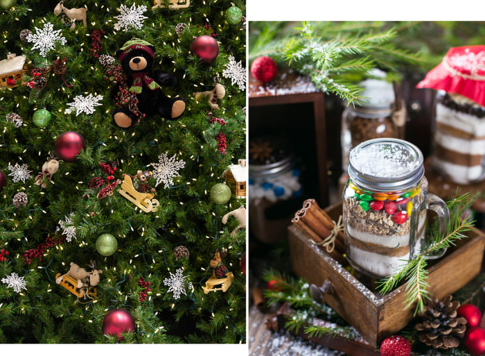 Verspielte Weihnachtsdekoration