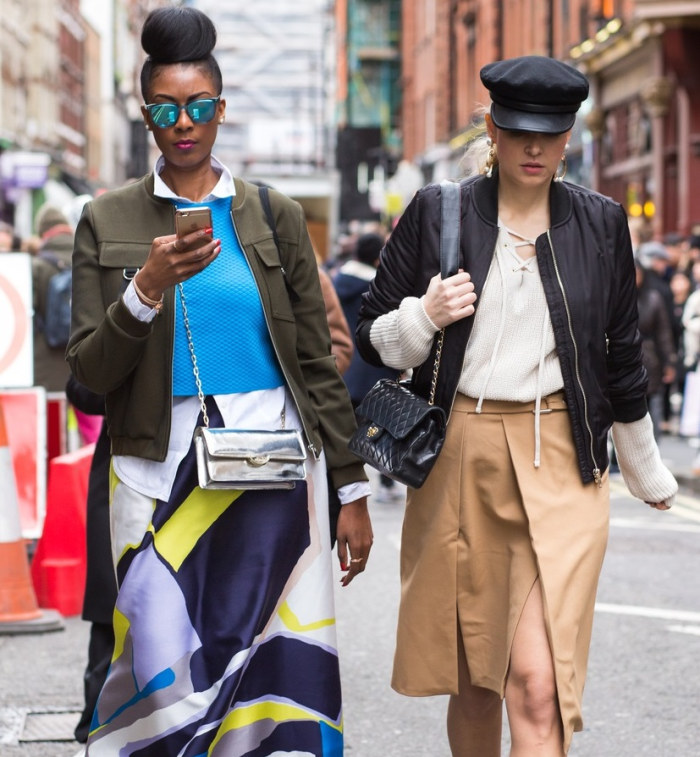 Guests outside David Koma during London Fashion Week AW16