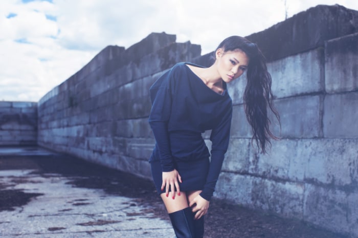 femme cuissardes noires 
