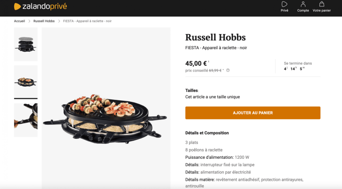 Appareil à raclette