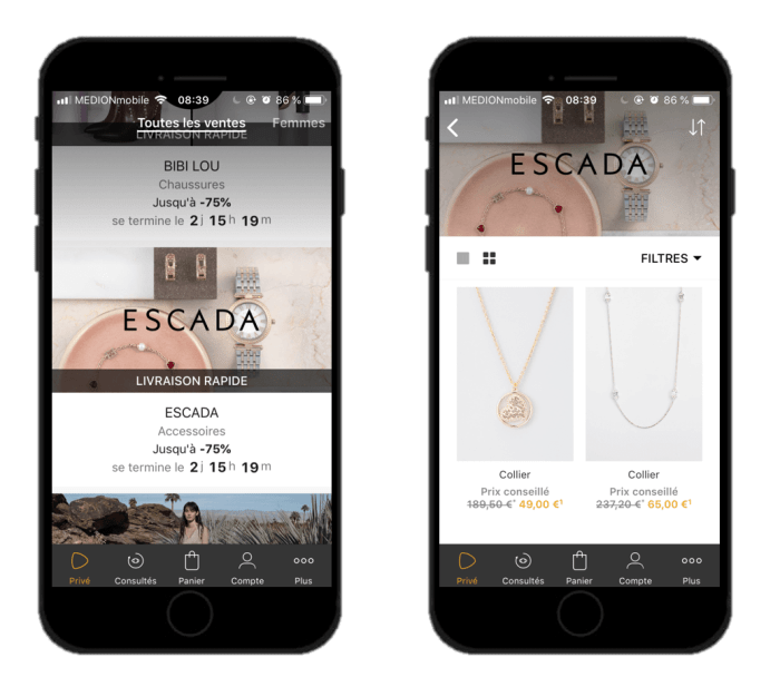 escada outlet