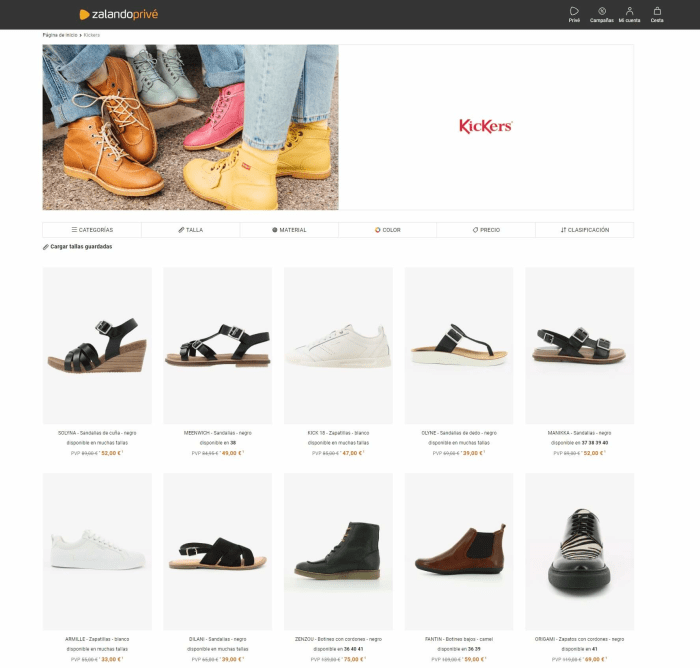 zapatos kickers baratos