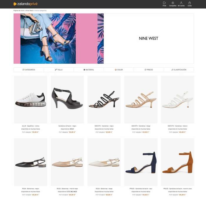 zapatos nine west