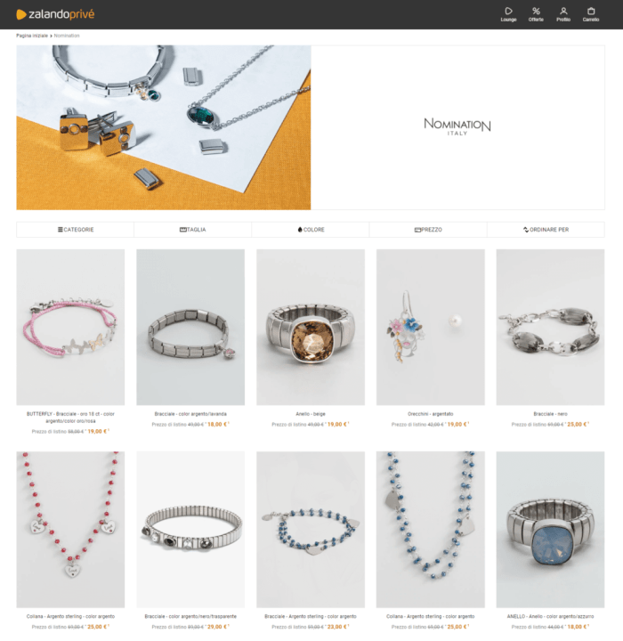 Nomination outlet Zalando Privé