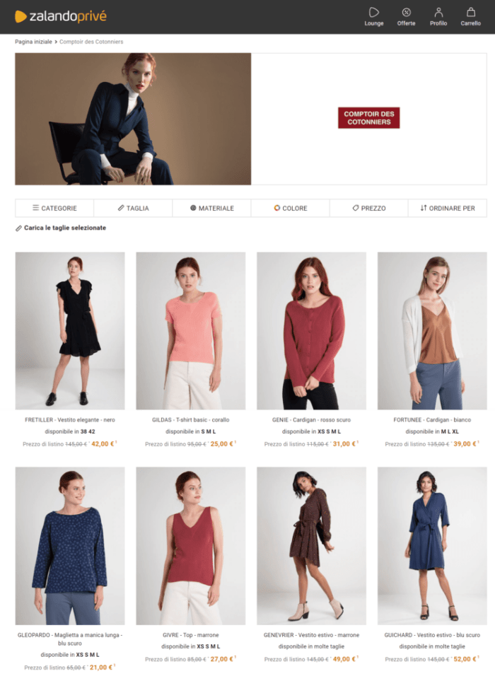 Compotoir des cottoniers outlet zalando Privé