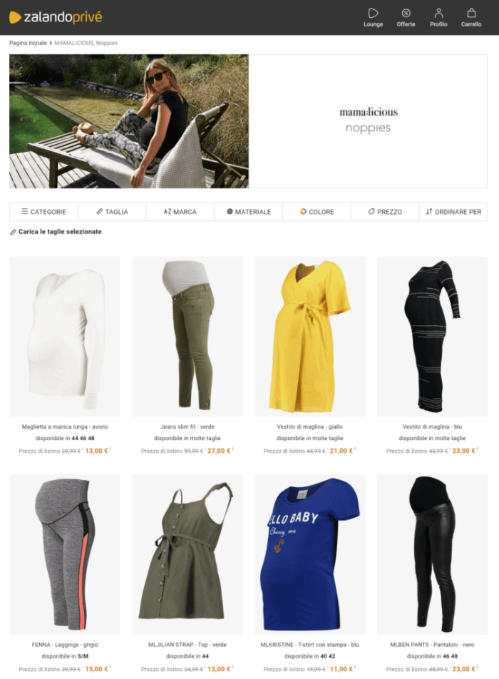 Mamalicious outlet zalando Privé
