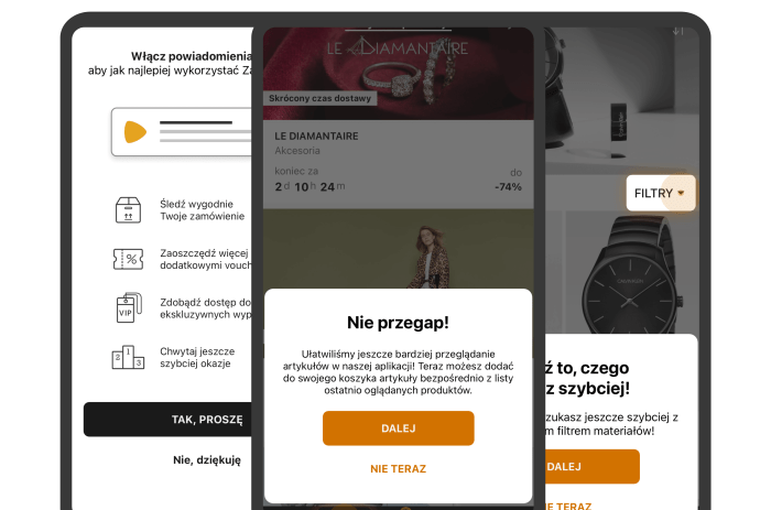 Aplikacja Zalando Lounge - funkcje