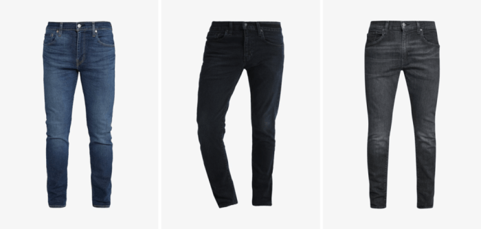 Levis 512 w różnych odcieniach