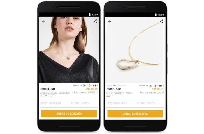 Złoty łańcuszek w kampaniach Zalando Lounge