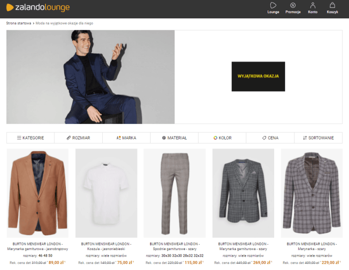 Wyprzedaż Burton Menswear