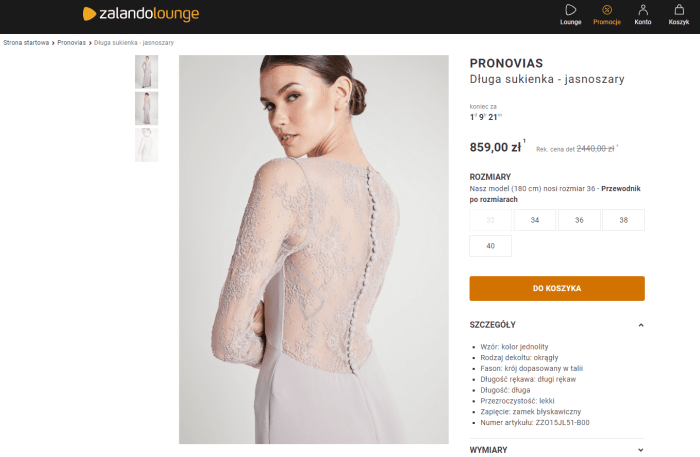 Suknia ślubna Pronovias z koronką