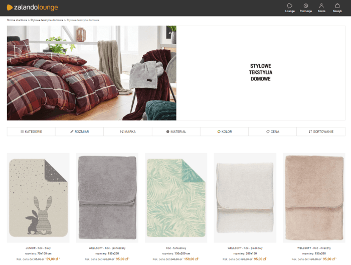 Promocja na koce w Zalando Lounge