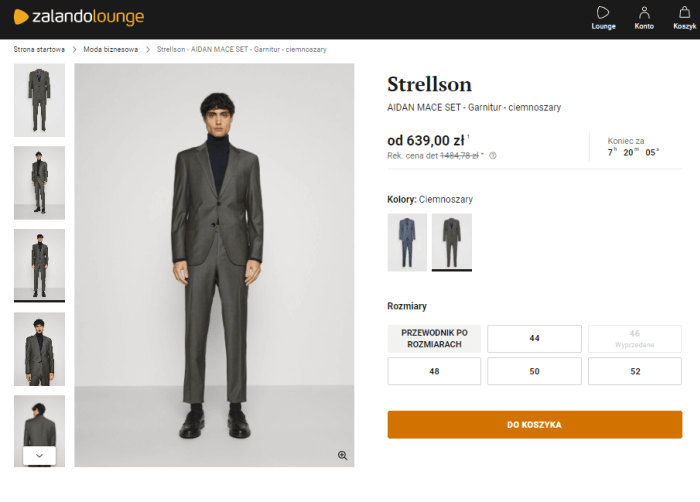 Garnitur Strellson w kampanii Zalando
