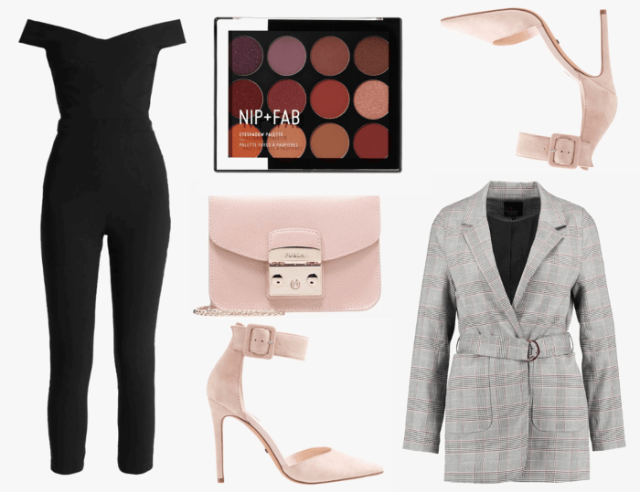 Kombinezon Miss Selfridge i marynarka Eve&Odd na randkę