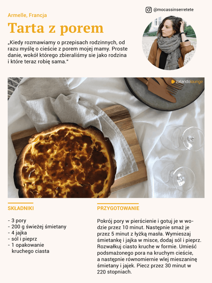 Przepis rodzinny na tartę z porem