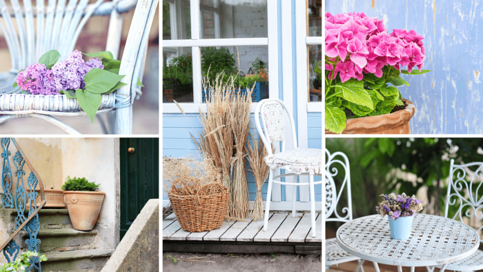 Dekoracje balkonowe w stylu Shabby Chic