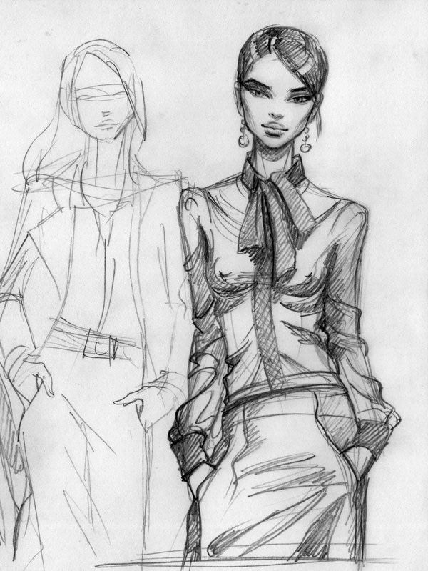 Fashion Model (black-and-white)