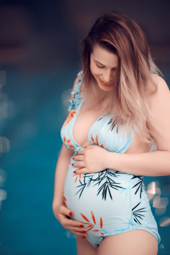 Jednoczęściowy strój kąpielowy maternity